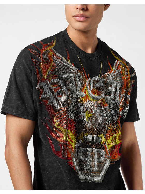 PHILIPP PLEIN PHILIPP PLEIN T-Shirt 26201 Czarny Regular Fit