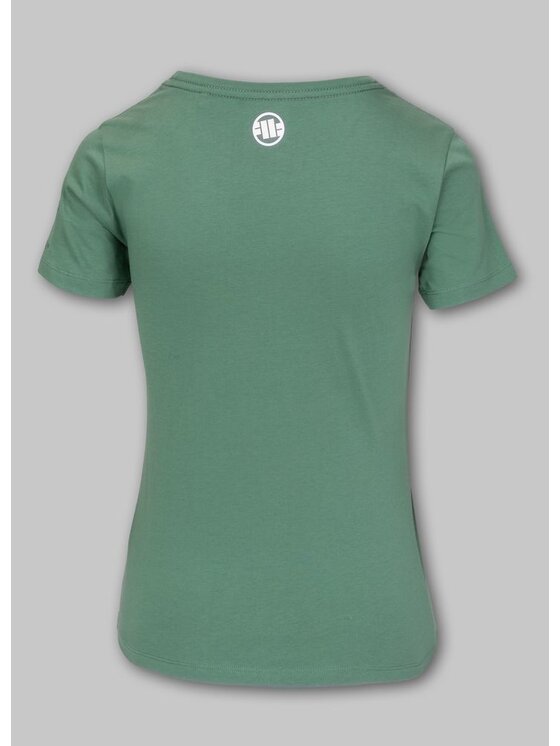 PITBULL PITBULL T-Shirt Koszulka damska PITBULL SD L Zielony Regular Fit
