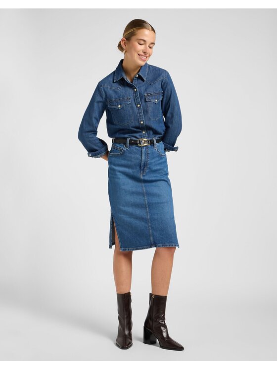 Lee Lee Koszula REGULAR WESTERN SHIRT Niebieski Regular Fit