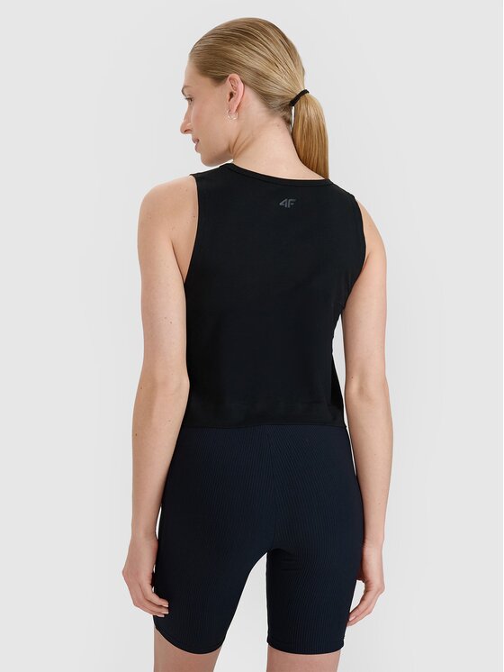 4F 4F Top 4FWSS25TSLEF118-20S Czarny Regular Fit