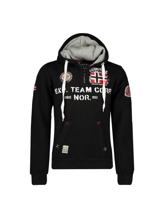 Geographical Norway Geographical Norway Bluza WT1885H/GN-BLACK Czerwony Reglan Fit