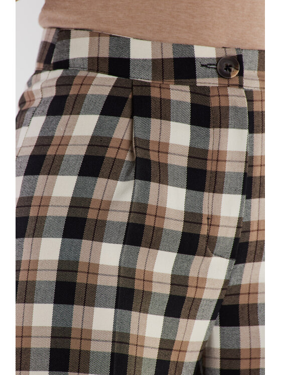 Awama Awama Spodnie damskie A493 Brązowy Basic Fit