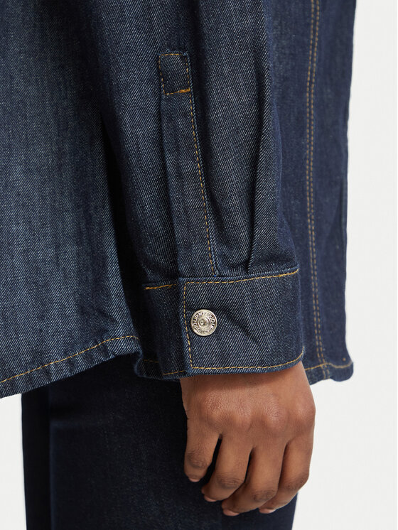 Liu Jo Liu Jo дънкова риза UF6104 D0268 Тъмносин Slim Fit
