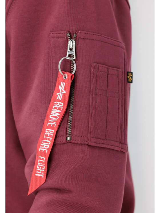 Alpha Industries Alpha Industries Bluza Dark Side Hoodie Bordowy Regular Fit