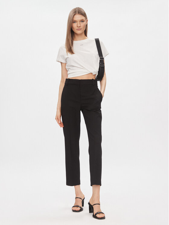 Tommy Hilfiger Tommy Hilfiger Szövet nadrág Core WW0WW39723 Fekete Straight Fit