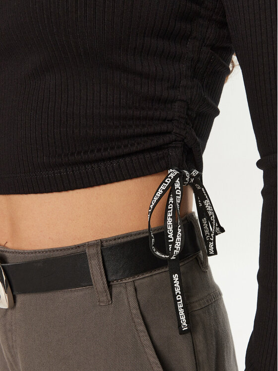 Karl Lagerfeld Jeans Karl Lagerfeld Jeans Блуза A1W17037 Черен Slim Fit