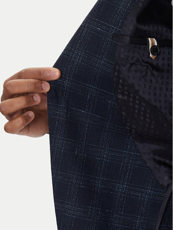 BOSS BOSS Marynarka H-Hutson-233 50535057 Granatowy Slim Fit