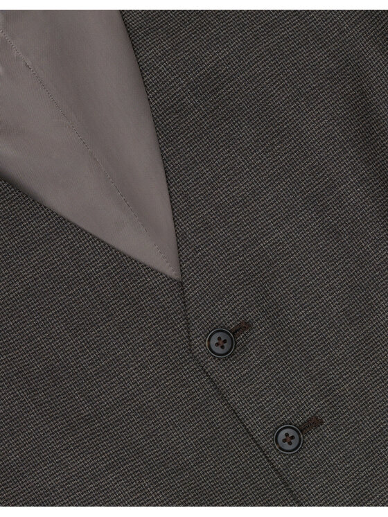 Borgio Borgio Kamizelka garniturowa Pertosa Brązowy Slim Fit