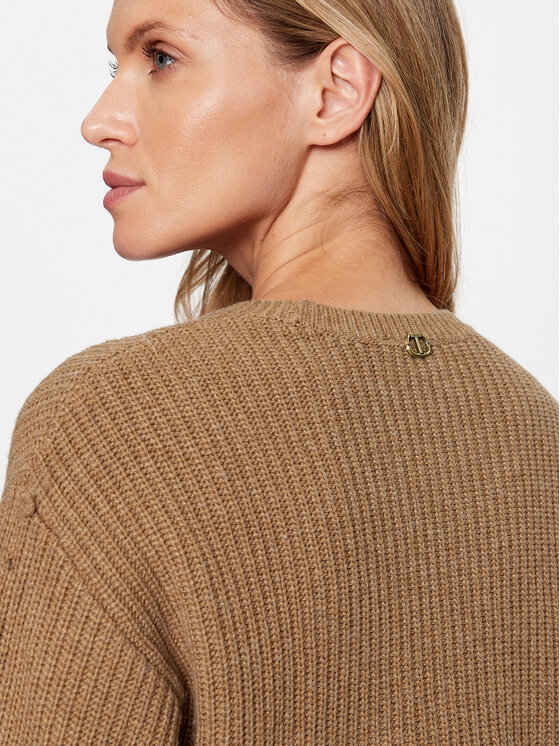 TWINSET TWINSET Sweter 232TT3330 Brązowy Regular Fit