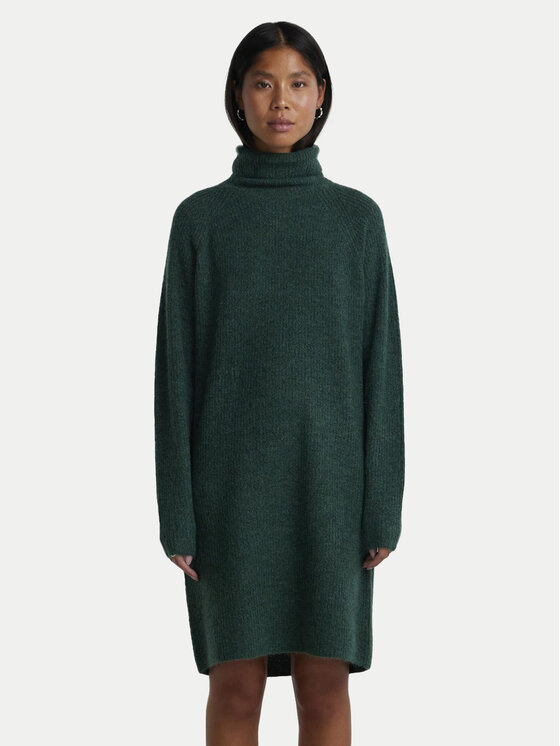 Pieces Pieces Džemper haljina Ellen 17119500 Zelena Regular Fit