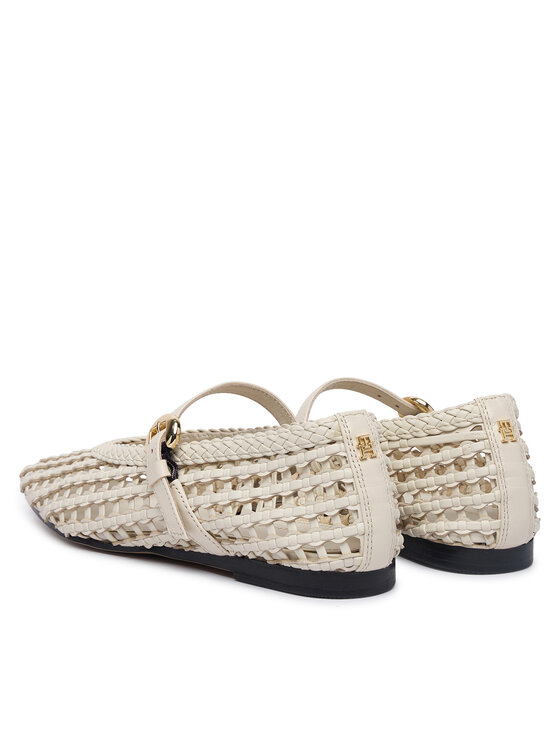 Tommy Hilfiger Tommy Hilfiger Balerīnas Mary Jane Ballerinas FW0FW09244 Krēmkrāsas