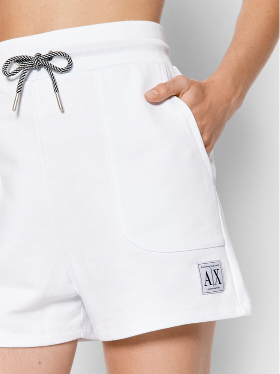 Armani Exchange Armani Exchange Sportovní kraťasy 3LYS84 YJ5VZ 1100 Bílá Regular Fit