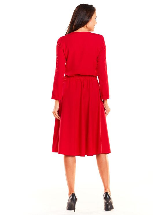 Awama Awama Vestito da giorno A237 Rosso Basic Fit