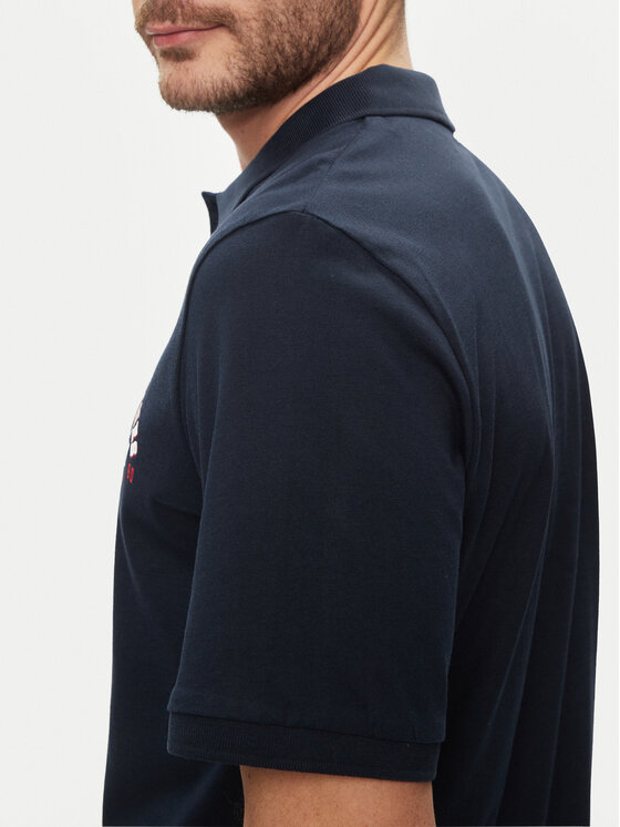 Jack&Jones Jack&Jones Тениска с яка и копчета Logo 12246692 Тъмносин Standard Fit