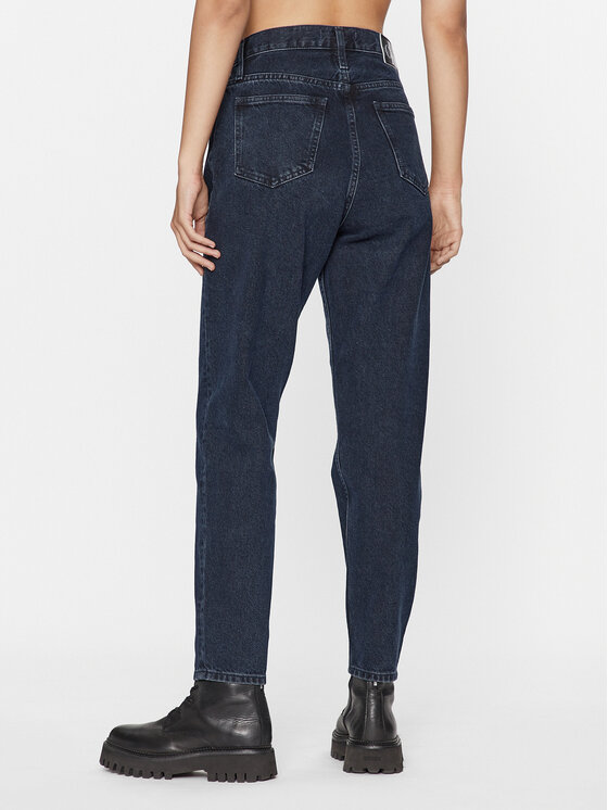 Calvin Klein Jeans Calvin Klein Jeans Jeans hlače J20J221786 Mornarsko modra Mom Fit