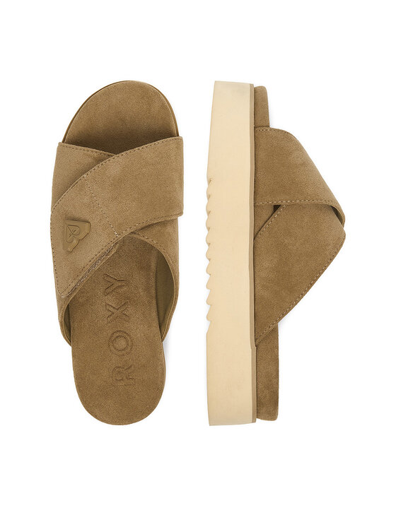 Roxy Roxy Klapki CWBEOB-HY22031-2 Beżowy