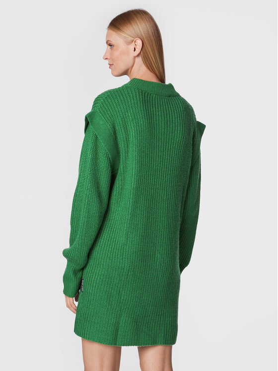 Silvian Heach Silvian Heach Džemper haljina PGA22120VE Zelena Relaxed Fit