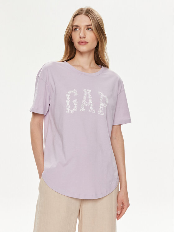 Gap Gap Тишърт 875093-02 Виолетов Relaxed Fit