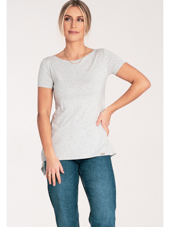 FIGL FIGL Μπλουζάκι M1051 Γκρι Flared Fit