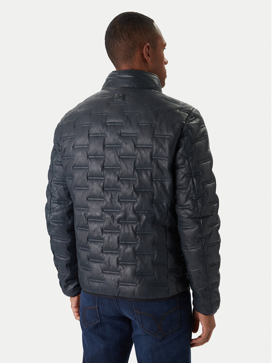 Milestone Milestone Шкіряна куртка MS Alonso 5310196 0715 Чорний Regular Fit