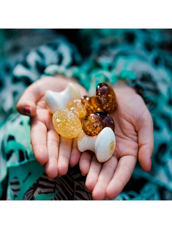Crystallove Crystallove Bursztyn mleczny Kamień Gua Sha
