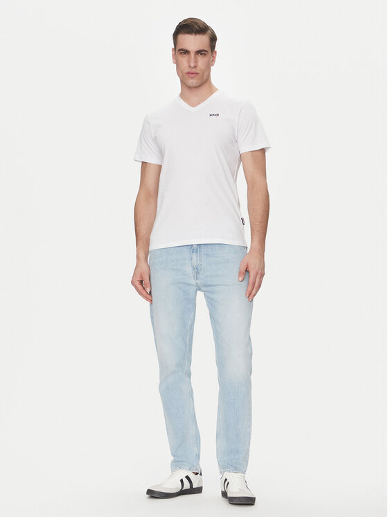 SCHOTT N.Y.C. SCHOTT N.Y.C. T-krekls TSCASUALV Balts Regular Fit