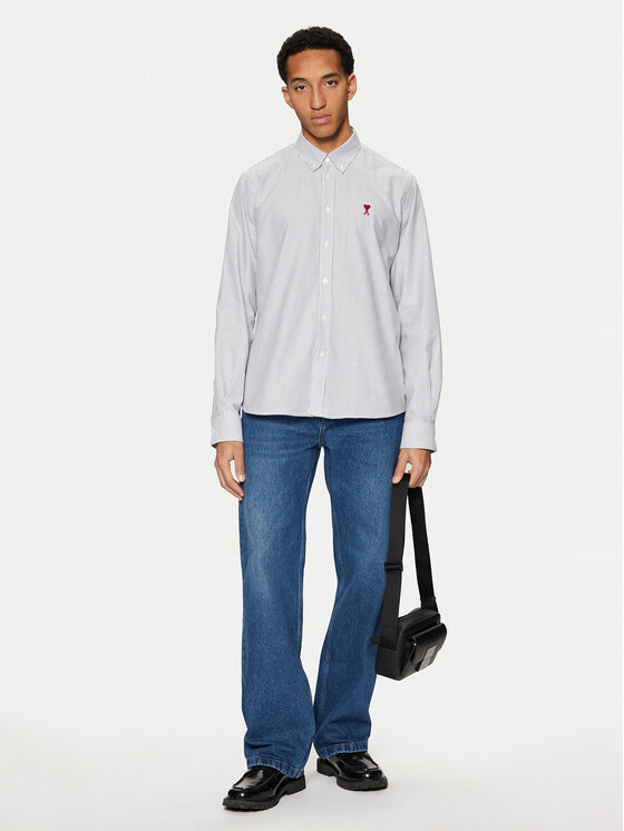AMI PARIS AMI PARIS Jeans hlače UTR500.DE0025 Modra Straight Leg