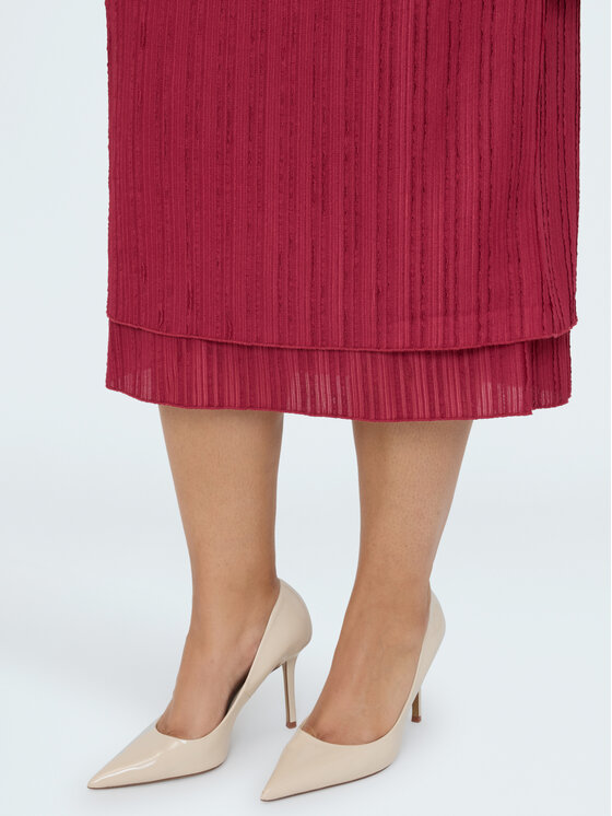 Fiorella Rubino Fiorella Rubino Spódnica midi 1007L000527N026 Bordowy Regular Fit