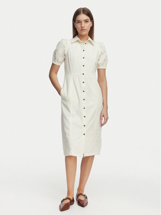 French Connection French Connection Джинсова сукня 71SZN Білий Regular Fit