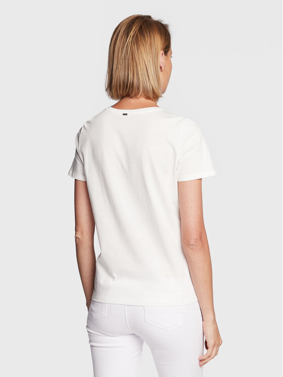 Fracomina Fracomina T-Shirt FS23ST3006J400N5 Weiß Regular Fit