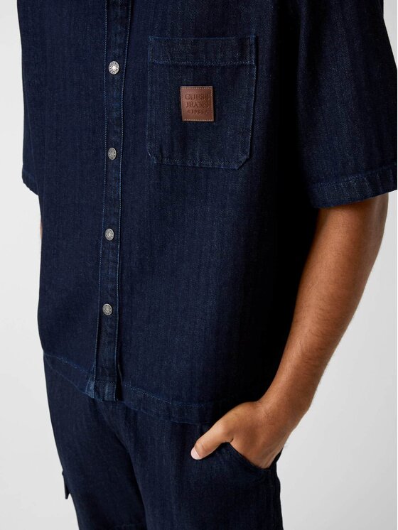 Guess Jeans Guess Jeans Koszula 180763 Szary Classic Fit