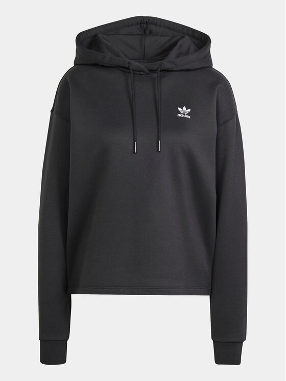 adidas adidas Bluza Trefoil IU2421 Czarny Loose Fit