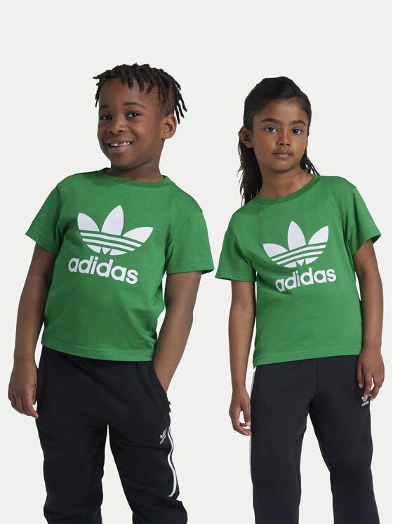 adidas adidas Marškinėliai adicolor Trefoil IY4013 Žalia Regular Fit