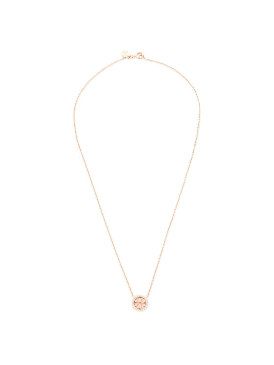 Tory Burch Tory Burch Colier Crystal Logo Delicate Necklace 53420 Auriu