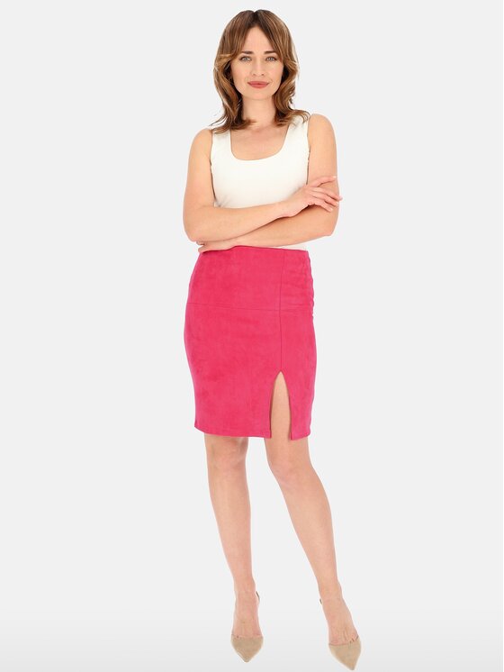 Perso Perso Spódnica mini JPE241075F Różowy Regular Fit