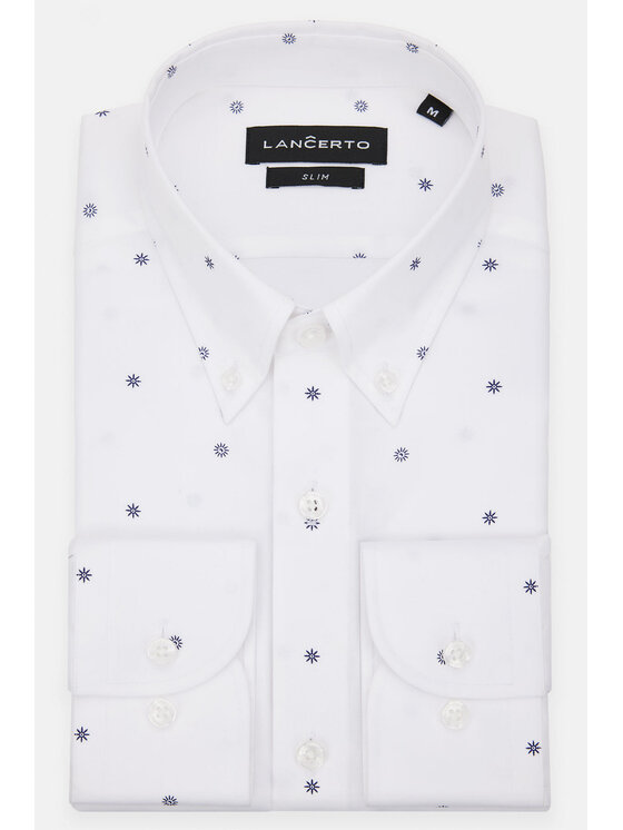 Lancerto Lancerto Koszula Haven KO073123000036 Biały Slim Fit