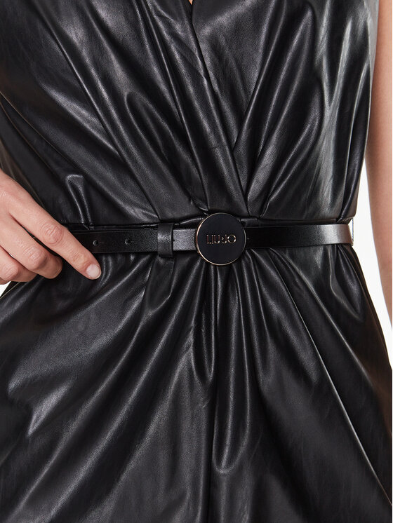 Liu Jo Liu Jo Tehisnahast kleit CA3052 E0775 Must Regular Fit