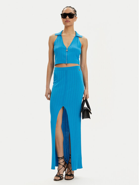 Patrizia Pepe Patrizia Pepe Spódnica maxi 2G0969/K182-CA04 Niebieski Slim Fit