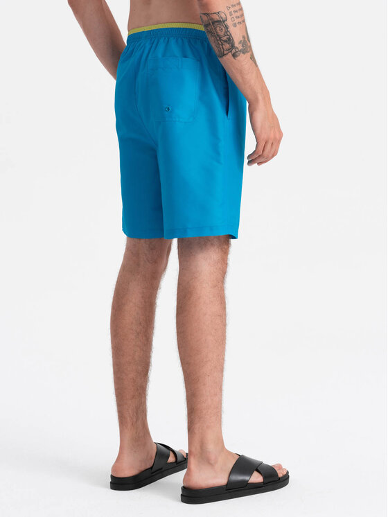 Ombre Ombre Plavecké šortky OM-SRBS-0141 Modrá Regular Fit
