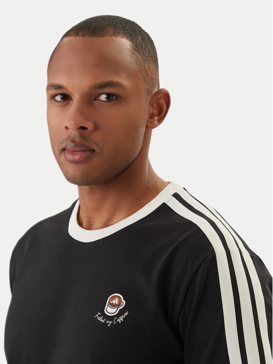 adidas adidas Tričko Lux Coffee Cafe Cup Graphic KG5413 Čierna Loose Fit