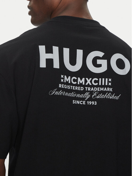 HUGO HUGO T-särk Nalono 50509776 Must Loose Fit