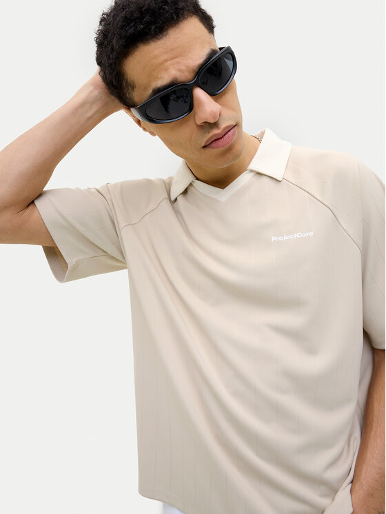 Jack & Jones Jack & Jones Polo Lido 12276758 Beżowy Loose Fit