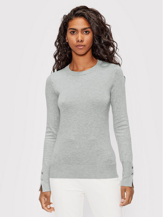 Guess Guess Пуловер Elinor W2YR30 Z2V62 Сив Regular Fit