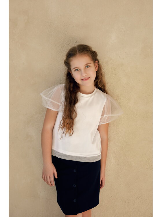 SLY SLY Spódnica 5S-308B Granatowy Comfortable Fit