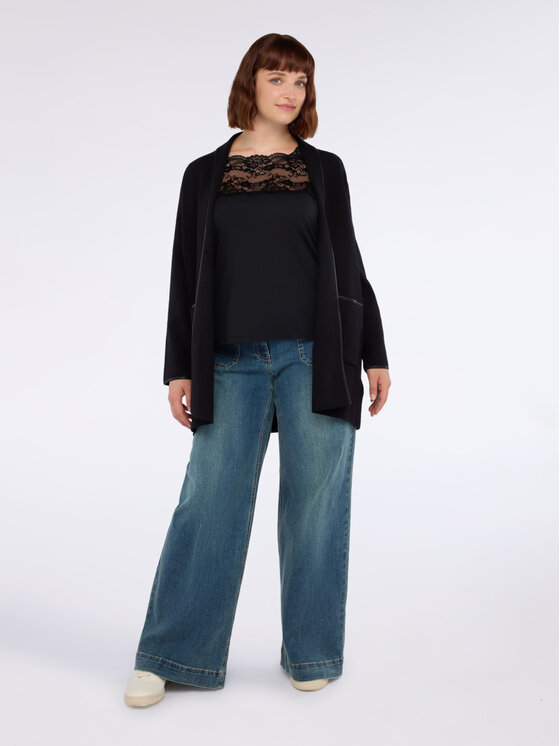 Fiorella Rubino Fiorella Rubino Cardigan M648L008022N0Z3 Nero Regular Fit