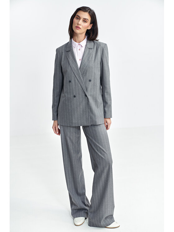 NIFE NIFE Marynarka Z71 Szary Oversize