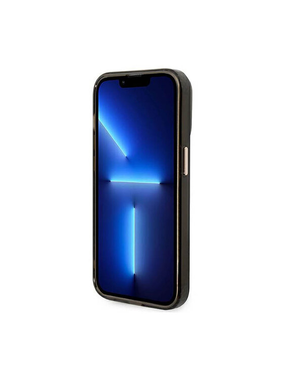 Guess Guess Etui na telefon Gold Outline Translucent MagSafe Czarny