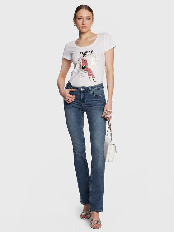 Liu Jo Liu Jo T-Shirt WA3288 J5923 Biały Regular Fit