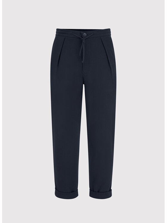 Pako Lorente Pako Lorente Spodnie materiałowe P24WF-WX-006 Granatowy Relaxed Fit
