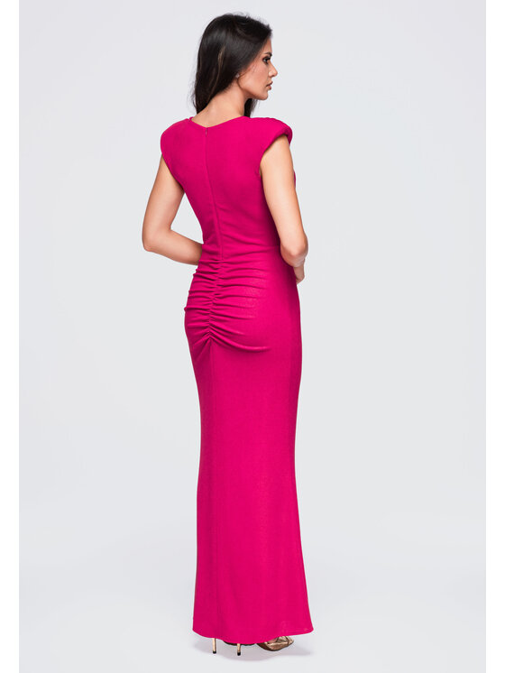 Ombre Ombre Sukienka wieczorowa LA-OM-DLR412 Różowy Slim Fit